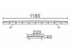 ZWAAILICHT 220 WATT COB LED 120 CM