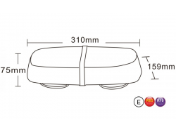ZWAAILICHT MAGNETISCHE LED 36 WATT 12V/24V